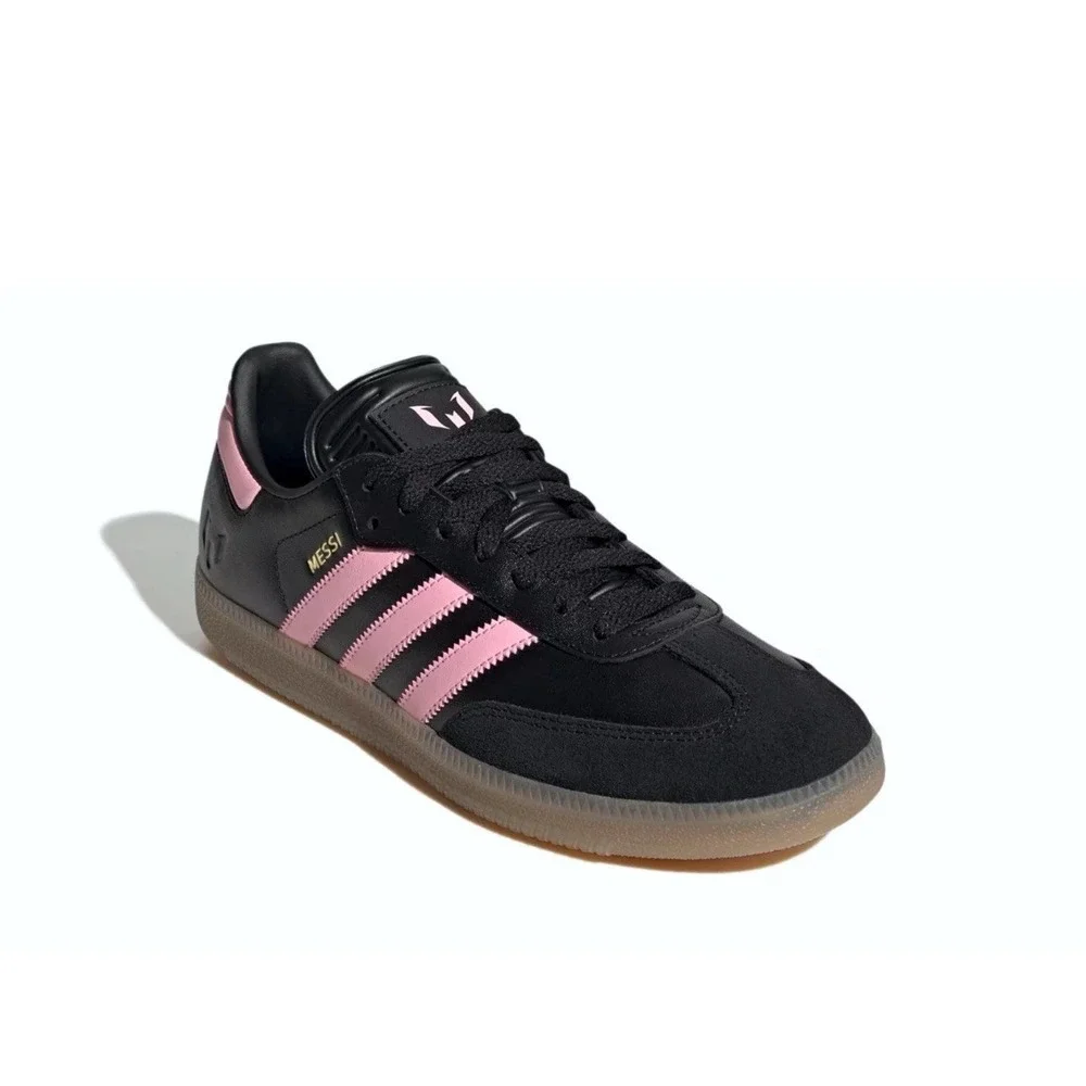 Adidas Samba Messi Shoes Black/Pink/Gum Men's Size 9.5 JP7845 NEW